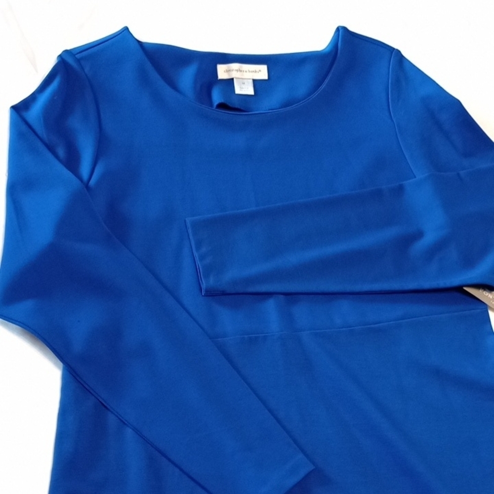 Striking Blue Cut Out Blouse
